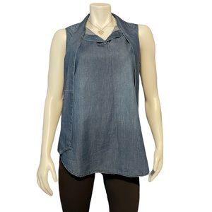 Nanette Lepore Denim Sleeveless Top Size L